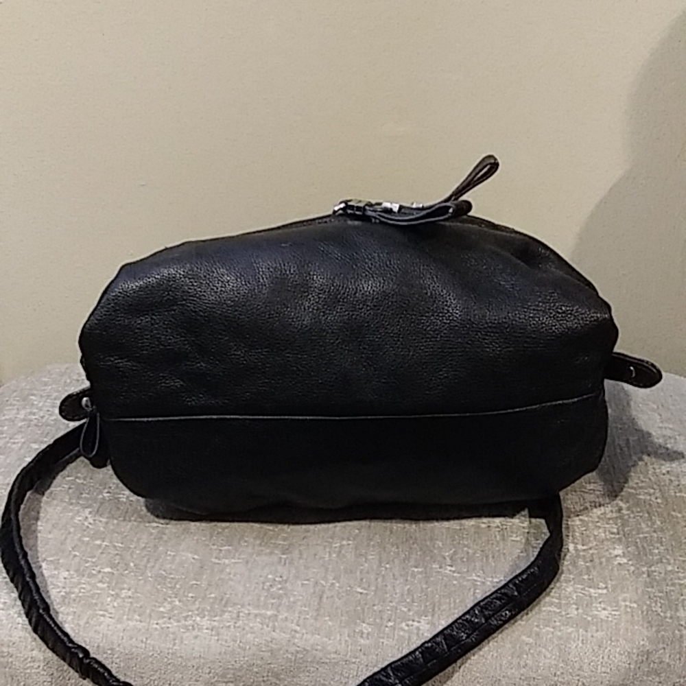 orYANY Black Leather Satchel with Strap - Picture 3 of 6